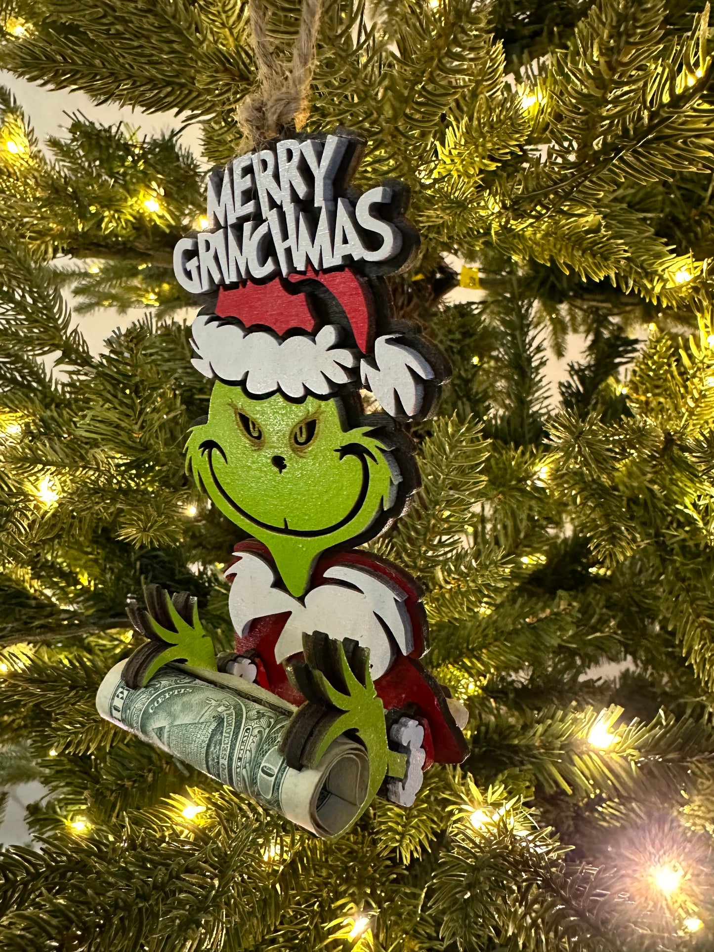 Grinch Money Holder Ornament