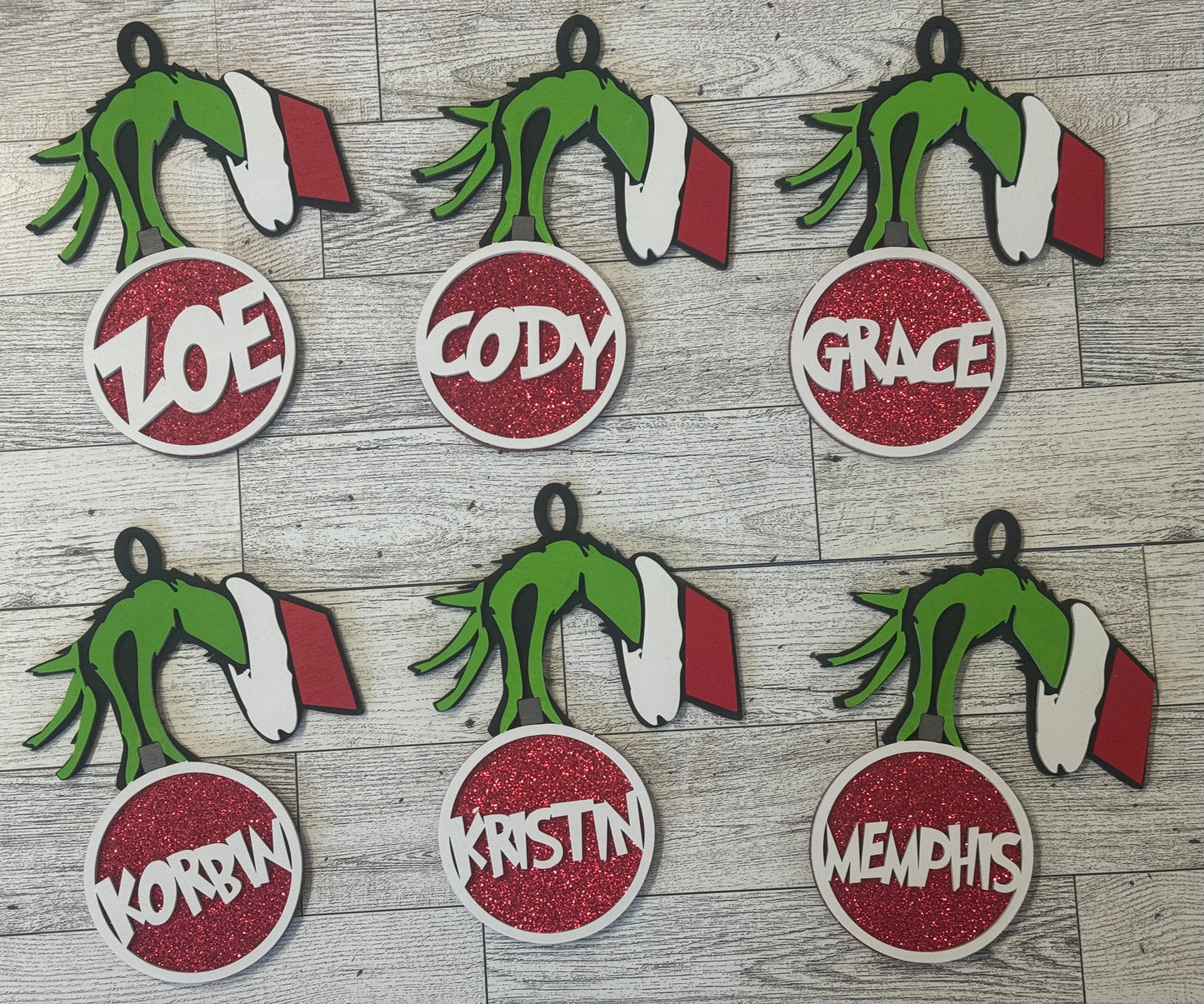 Personalized Grinch Bulb Ornament