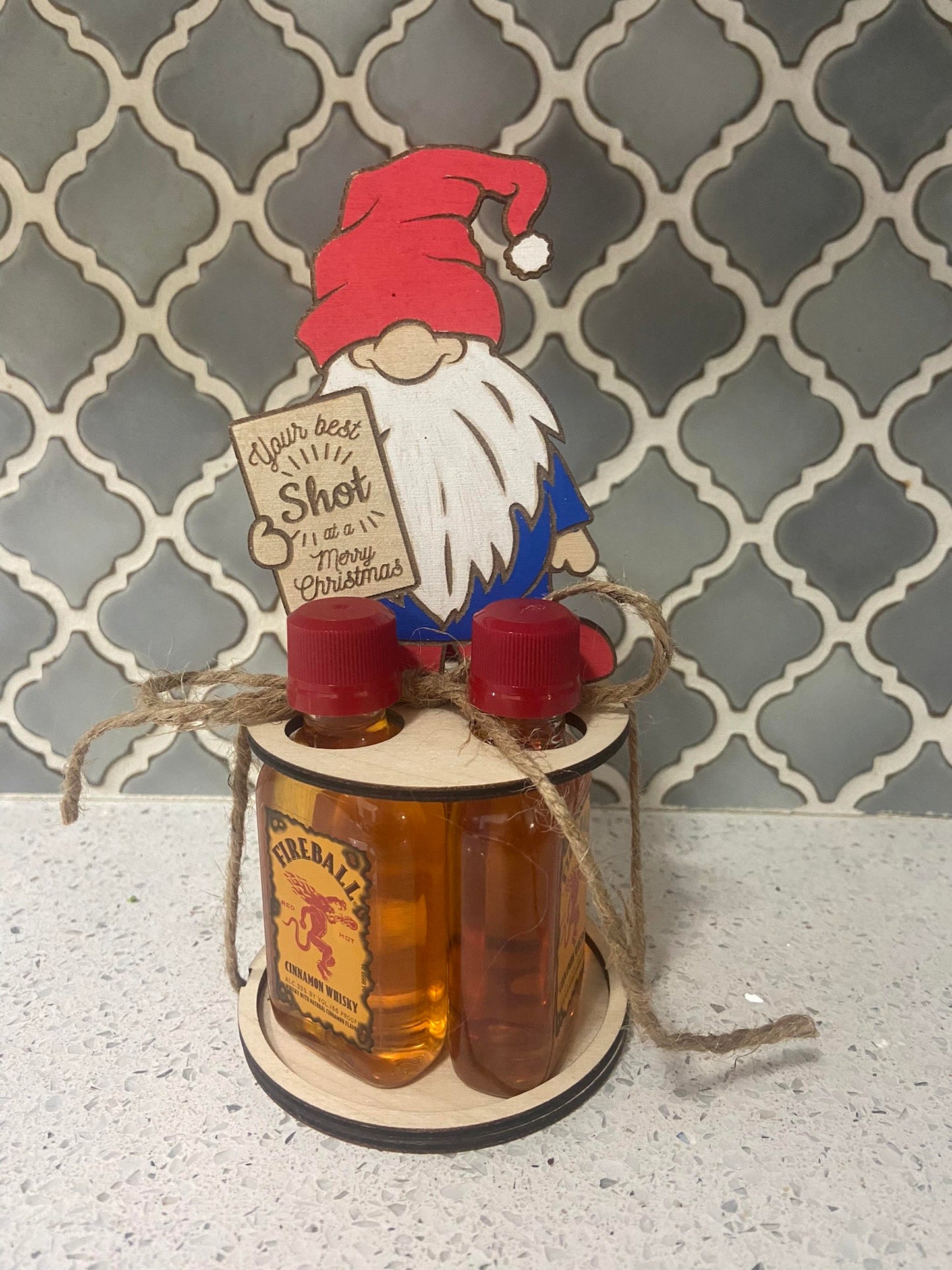 Christmas Liquor Shot Caddy Reindeer/Penguin/Gnome