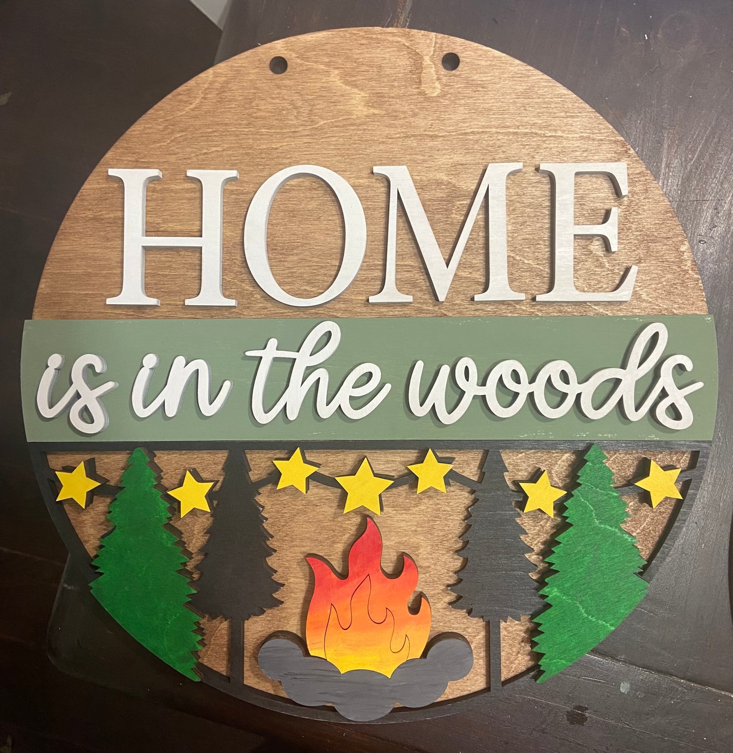 Home is in the Woods Door Hanger