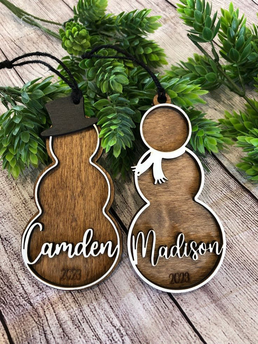 Snowman Personalized Ornament